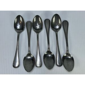 Set of 6 Oxford Hall Stratton Stainless Large Soup Spoons‎